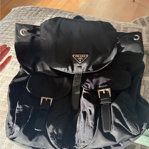 Prada Handbags - Prada women’s Black Nylon Backpack